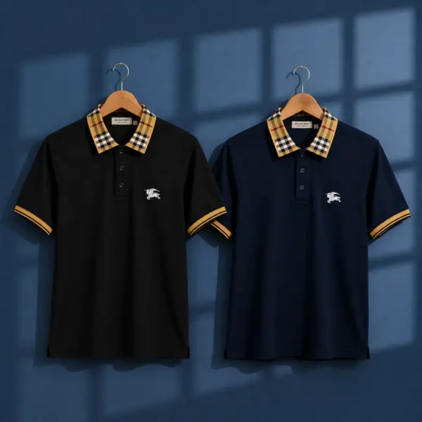 Bur*berry Polo Combo - Black & Navy
