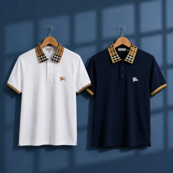 Bur*berry Polo Combo - Navy & White